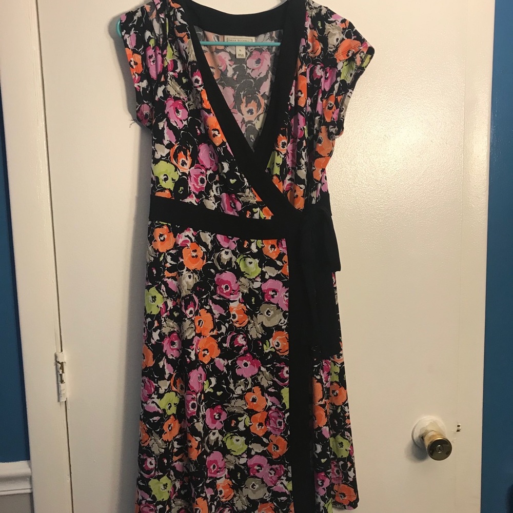 Floral wrap style dress